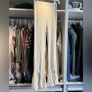 American thread knit/slit pants